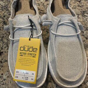 HEY DUDE WENDY STRETCH SPARKLING WHITE 7